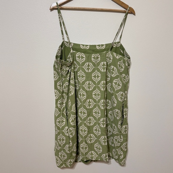 Abercrombie & Fitch Mini Dress Size XL Green Straight Square Neck Slip Skort - Picture 5 of 9